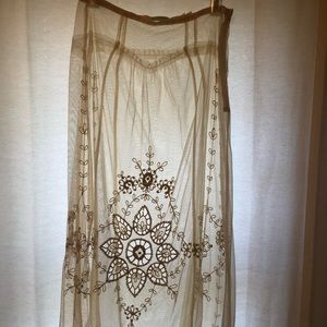 Kimchi Blue ivory long skirt from Urban Outfitters